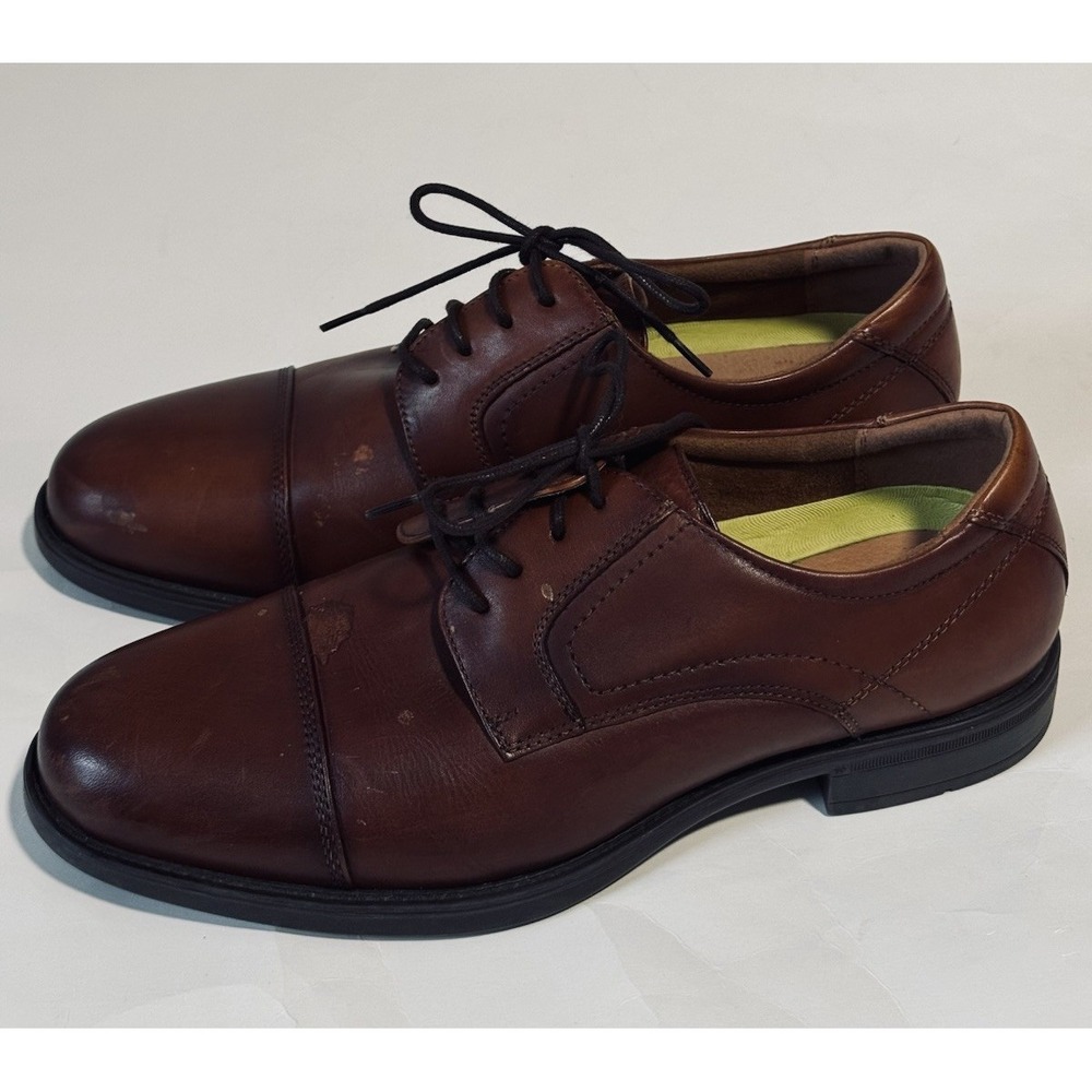 Florsheim Comfortech Brown Leather Oxford Lace Up Cap Toe Dress Shoes Men's 8.5